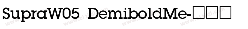 SupraW05 DemiboldMe字体转换